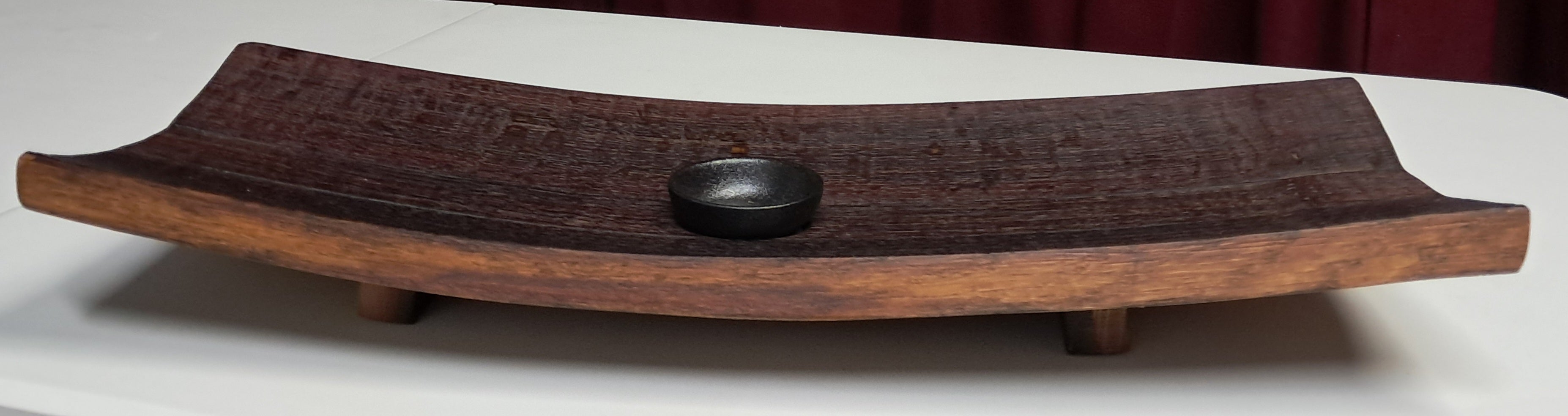 Wine Barrel Platter with Dipping Bowl