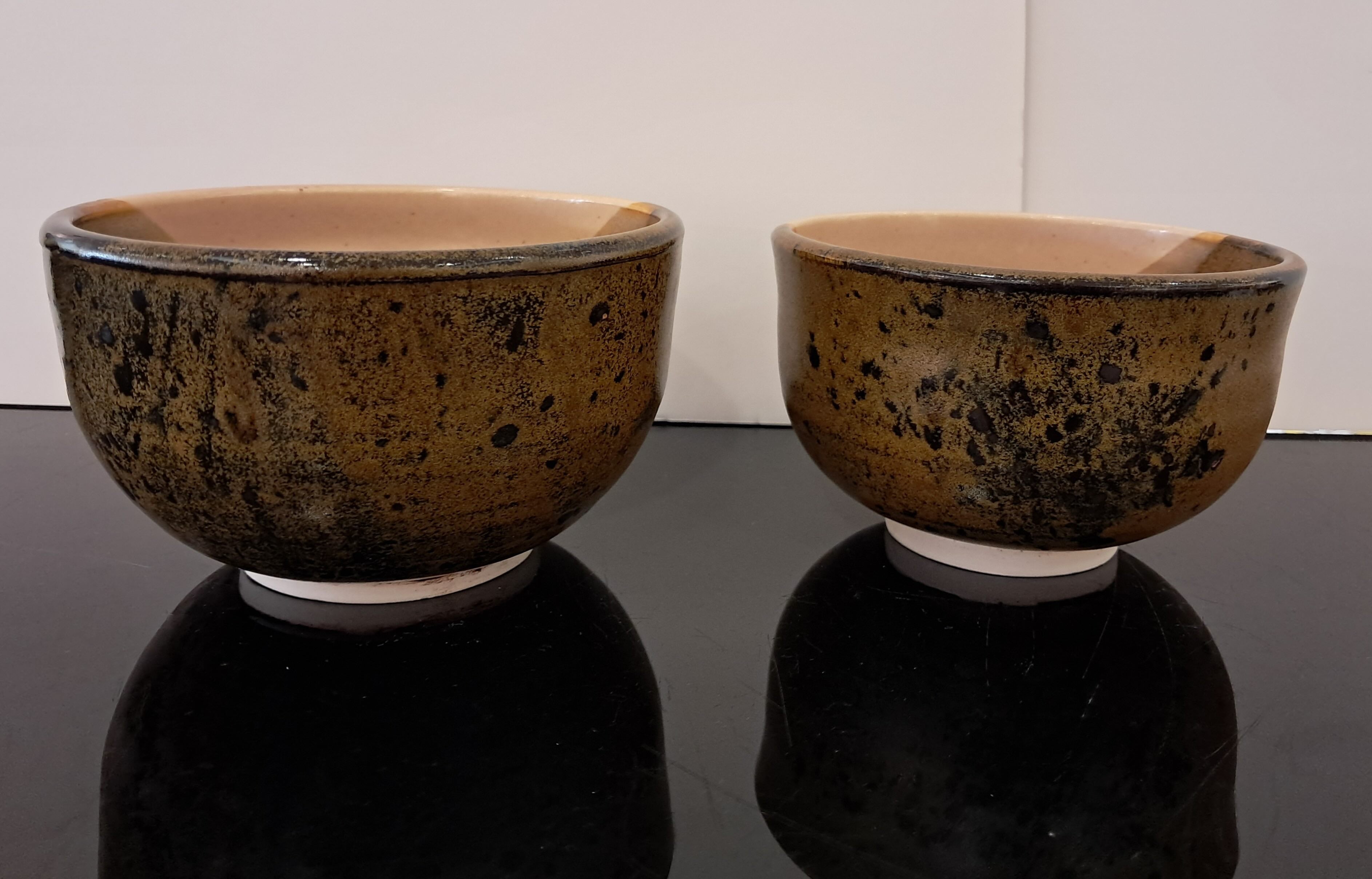 Teadust & Almond Bowls Pair