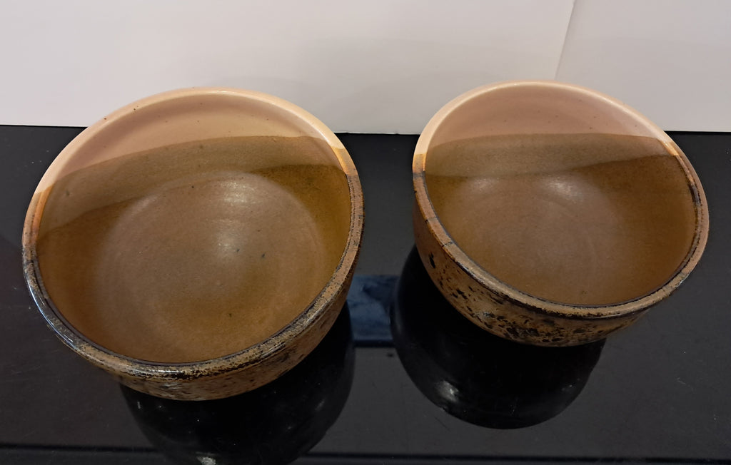 Teadust & Almond Bowls Pair