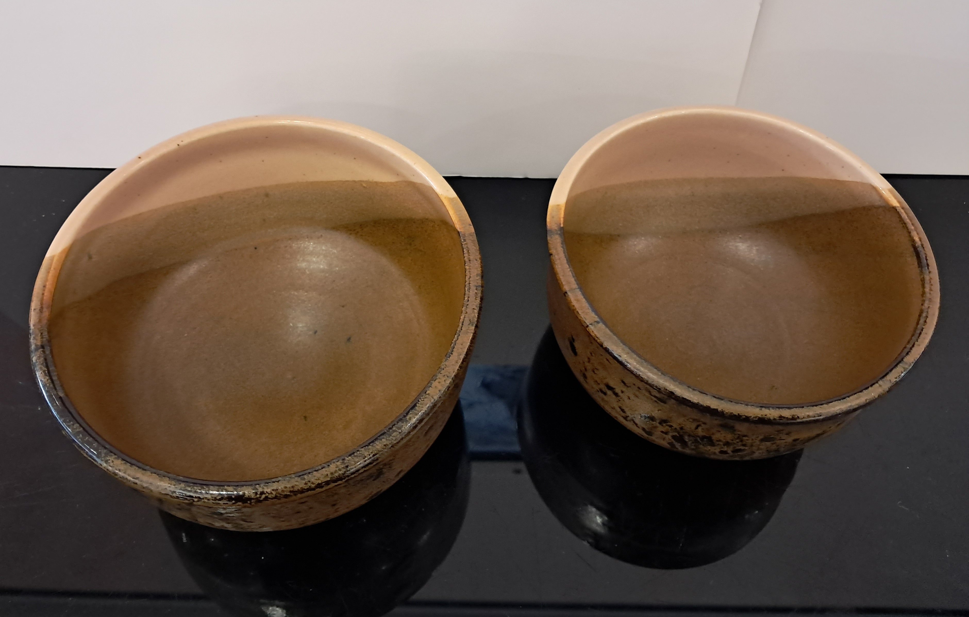 Teadust & Almond Bowls Pair