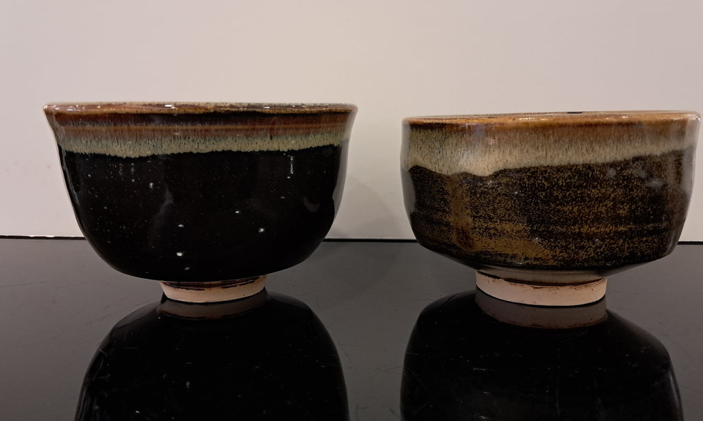 Teadust & Almond Rim Bowls Pair