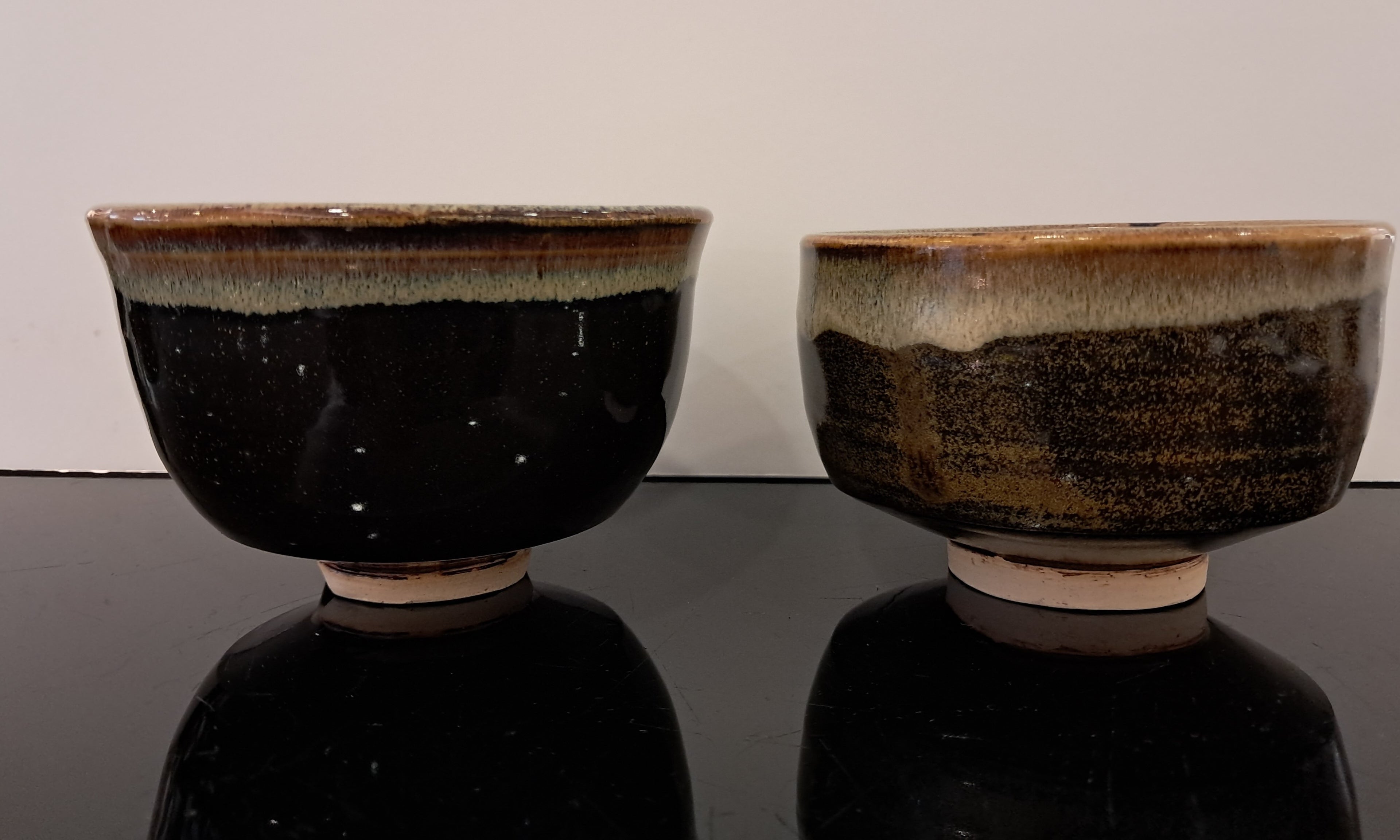 Teadust & Almond Rim Bowls Pair
