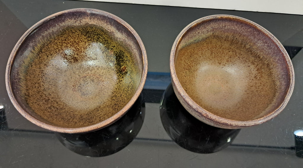 Teadust & Almond Rim Bowls Pair